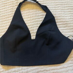 Elegant Black Halter Top